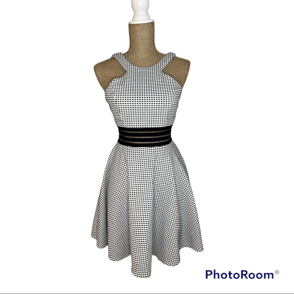 City Studio Houndstooth Dress